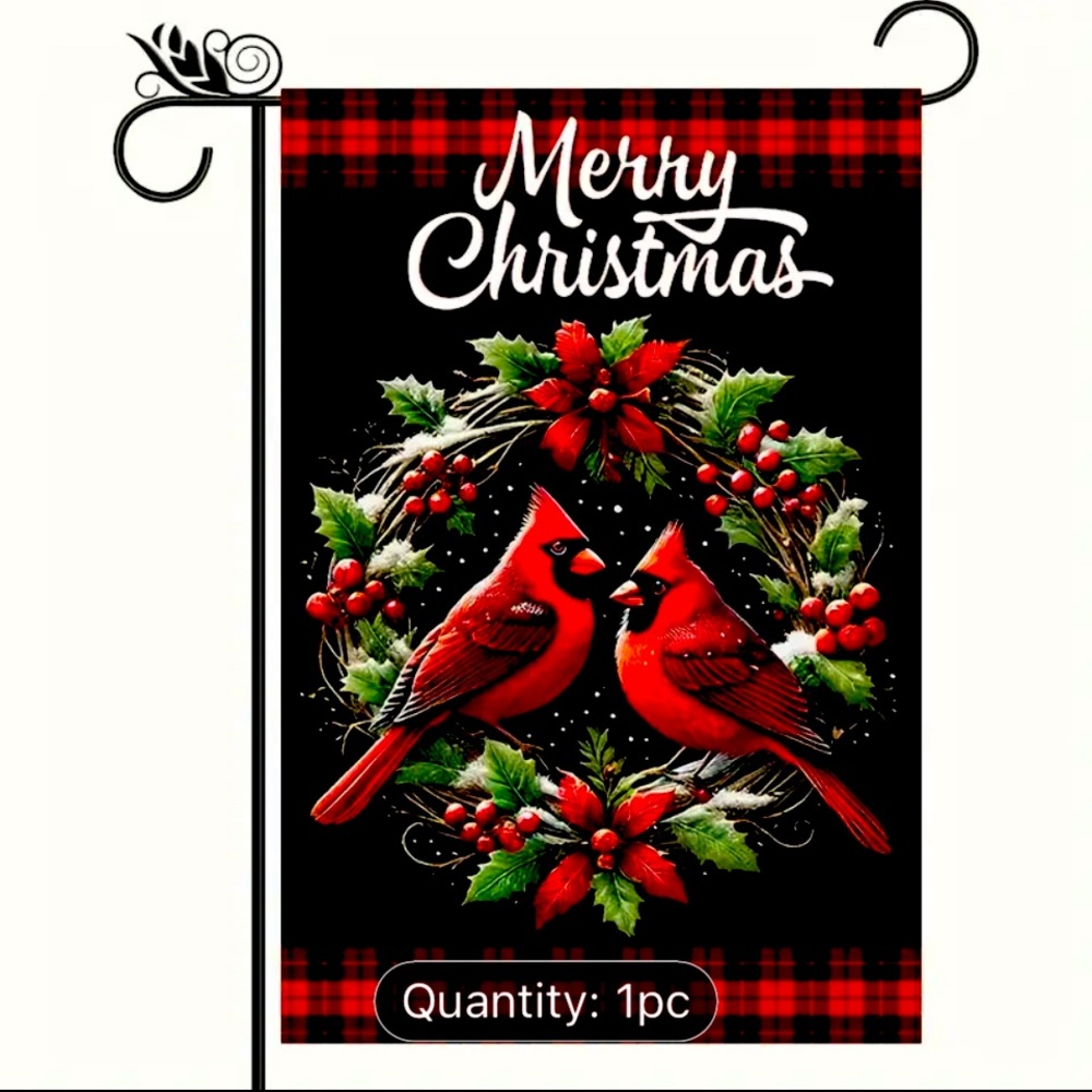 Christmas Snowflake Welcome Garden Flag